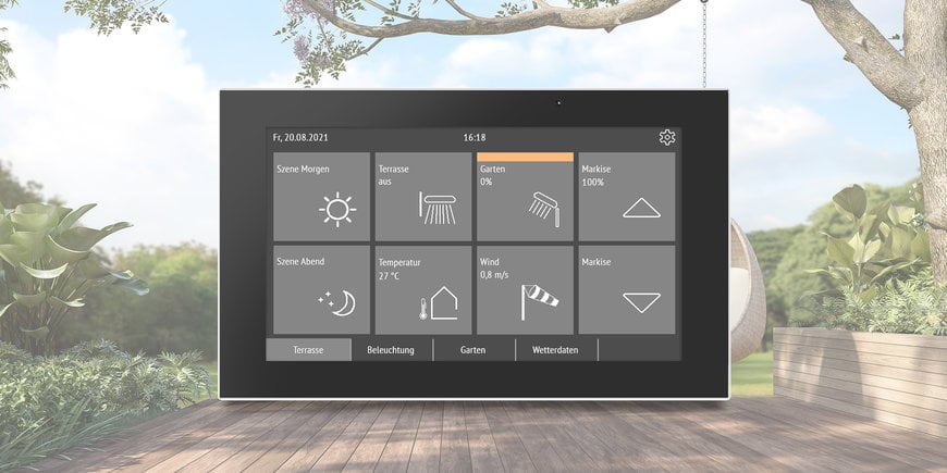 Robustes KNX-Touchpanel für Garten, Garage und Werkstatt